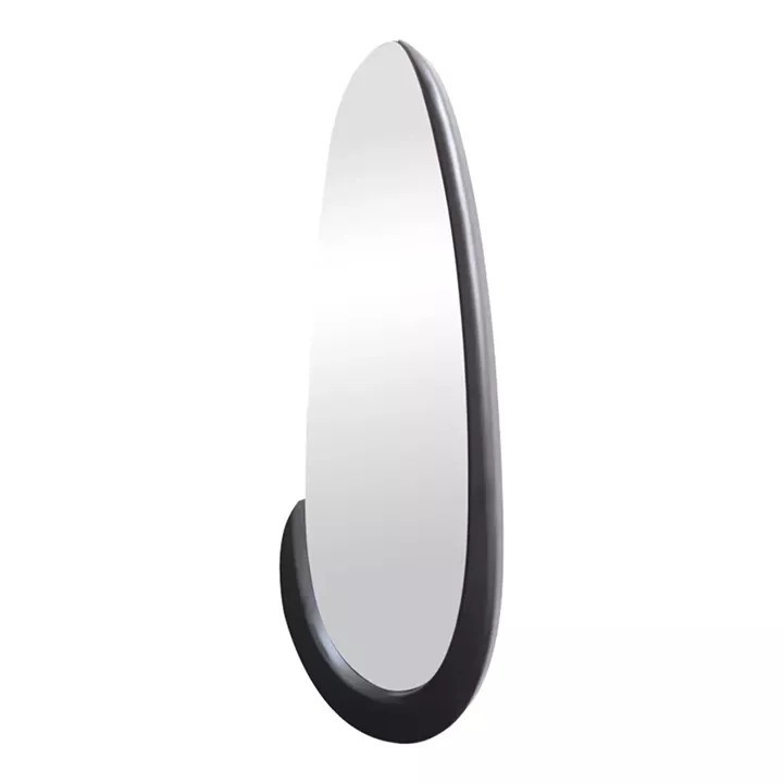 Καθρέπτης οβάλ Marly pakoworld μαύρο MDF 50.5x4x127εκ