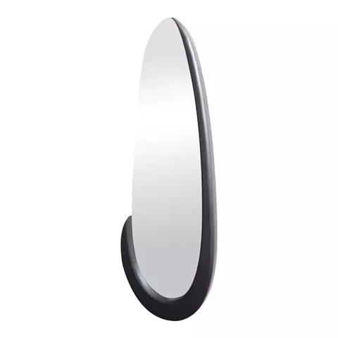 Καθρέπτης οβάλ Marly pakoworld μαύρο MDF 50.5x4x127εκ