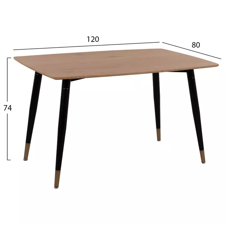 ΣΕΤ ΤΡΑΠΕΖΑΡΙΑΣ 5ΤΜΧ GAFF HM10847.02 MDF TOP ΦΥΣΙΚΟ--ΥΦΑΣΜΑ ΜΠΕΖ & ΜΕΤΑΛΛΟ ΜΑΥΡΟ