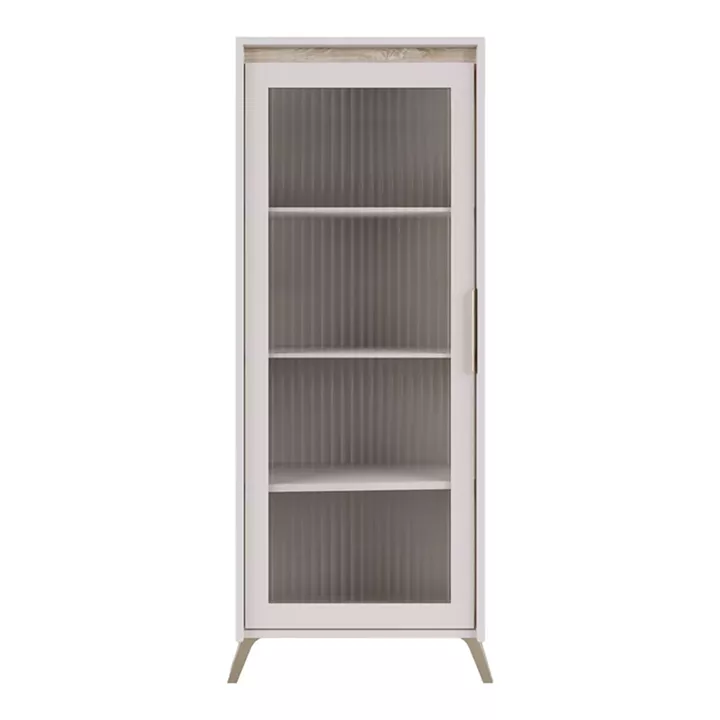 Σύνθετο σαλονιού Belka pakoworld κρεμ με oak 210,6x45x152,6εκ