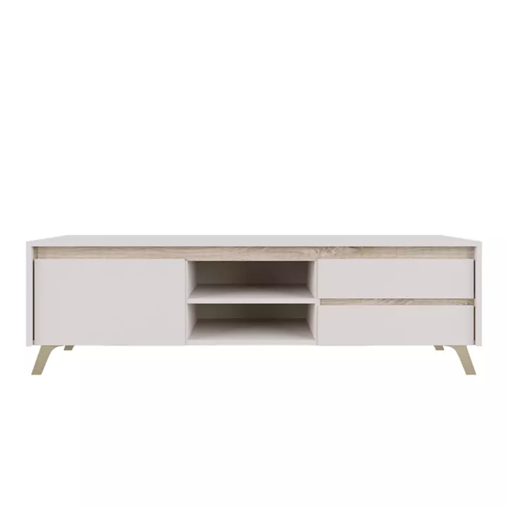 Σύνθετο σαλονιού Belka pakoworld κρεμ με oak 210,6x45x152,6εκ