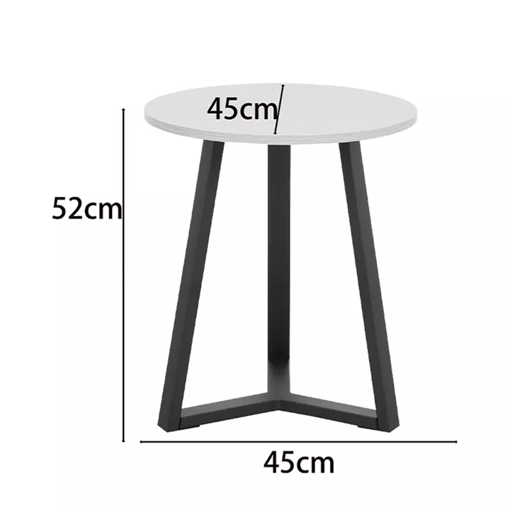 Βοηθητικό τραπέζι Berton pakoworld cappuccino με μαύρο μέταλλο Φ45x52εκ