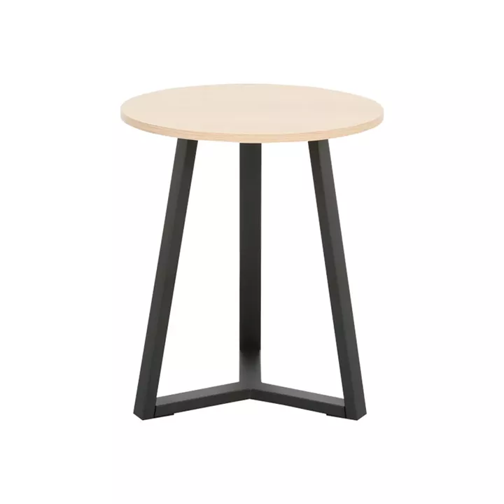 Βοηθητικό τραπέζι Berton pakoworld cappuccino με μαύρο μέταλλο Φ45x52εκ
