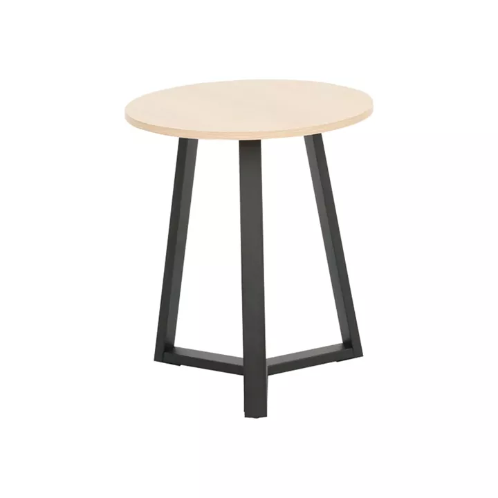 Βοηθητικό τραπέζι Berton pakoworld cappuccino με μαύρο μέταλλο Φ45x52εκ