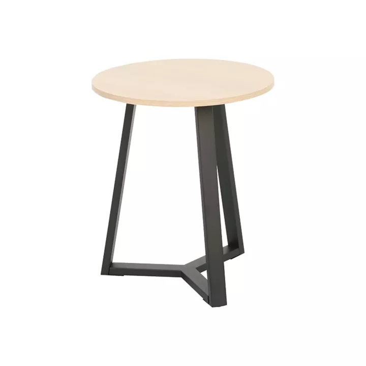 Βοηθητικό τραπέζι Berton pakoworld cappuccino με μαύρο μέταλλο Φ45x52εκ