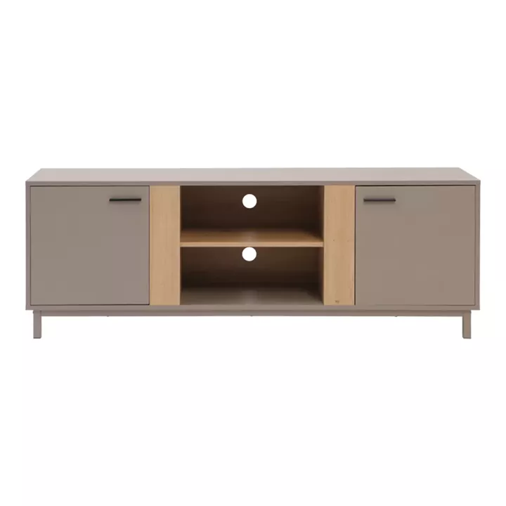 Έπιπλο τηλεόρασης Polenio pakoworld cappuccino με φυσικό 150x40x53εκ