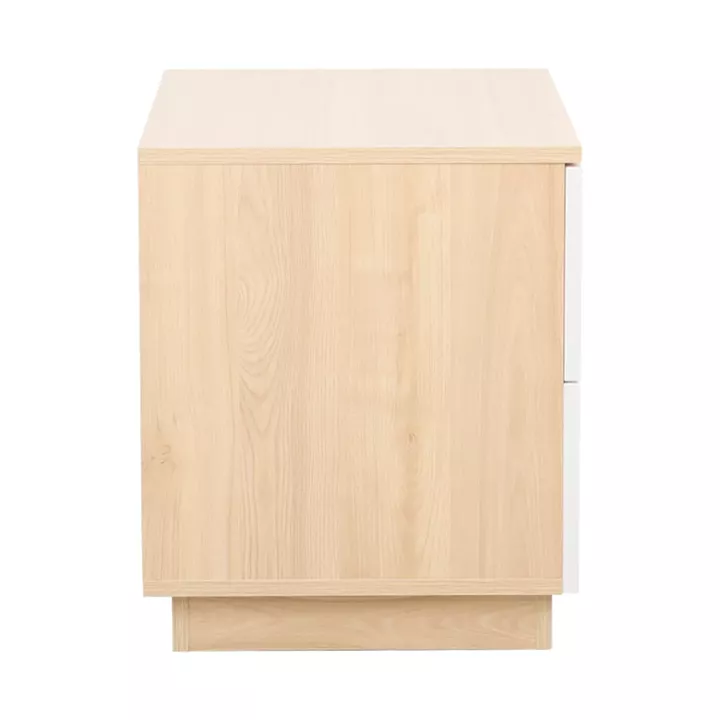 Κομοδίνο Verena pakoworld φυσικό με λευκό 48x40x48εκ