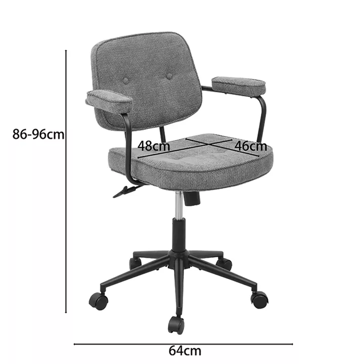 Office chair Leberta pakoworld terracotta fabric 64x63.5x86-96cm