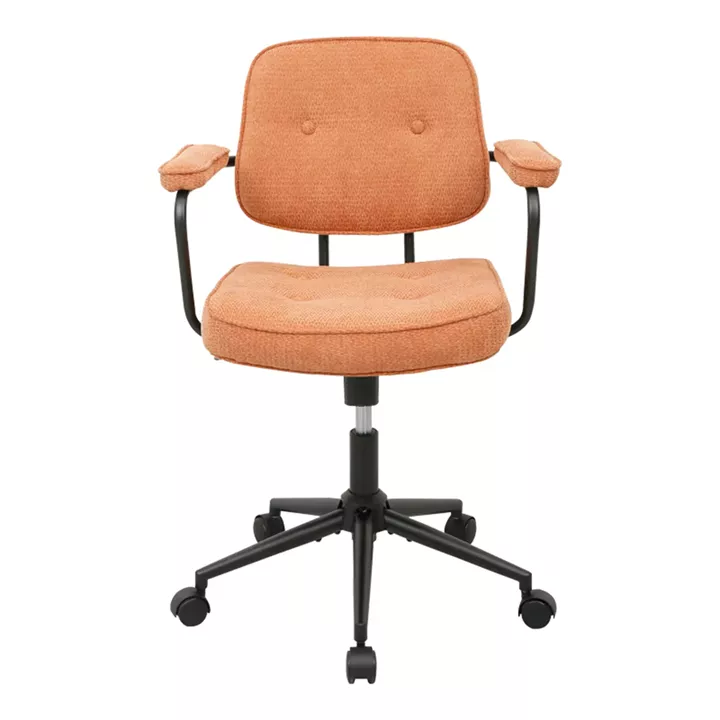 Office chair Leberta pakoworld terracotta fabric 64x63.5x86-96cm