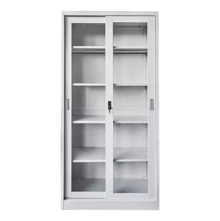 ΒΙΒΛΙΟΘΗΚΗ ΜΕ ΣΥΡΟΜΕΝΕΣ ΠΟΡΤΕΣ SIDER HM6632.02 ΜΕΤΑΛΛΙΚΗ ΛΕΥΚΗ 90x40x185Υεκ