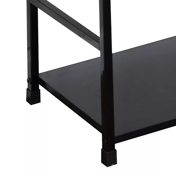 Βιβλιοθήκη Manlo pakoworld μαύρο μέταλλο 58.6x23.5x144εκ