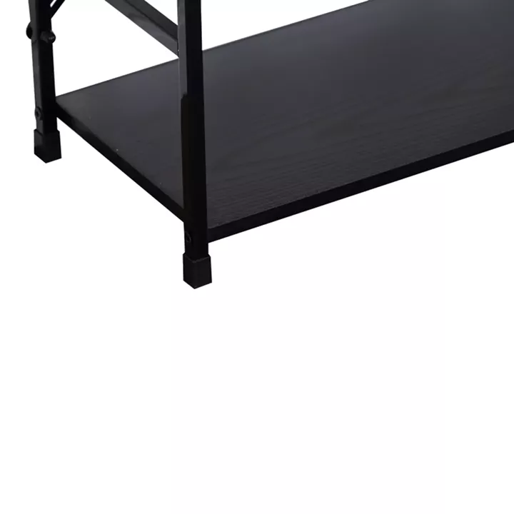 Βιβλιοθήκη-ραφιέρα Manlo pakoworld μαύρο μέταλλο 58.6x23.5x80εκ