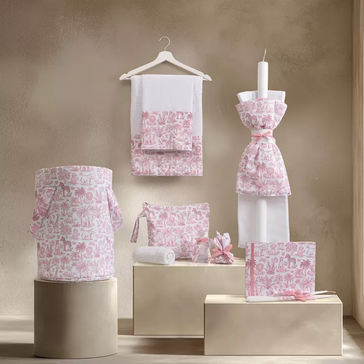 Beauty Home ΣΕΤ ΒΑΠΤΙΣΗΣ Παιδικά Ζώα Της Ζούγκλας Βυσσινί