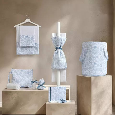Beauty Home ΣΕΤ ΒΑΠΤΙΣΗΣ Παιδικά Ζώα Της Ζούγκλας Γαλάζιο