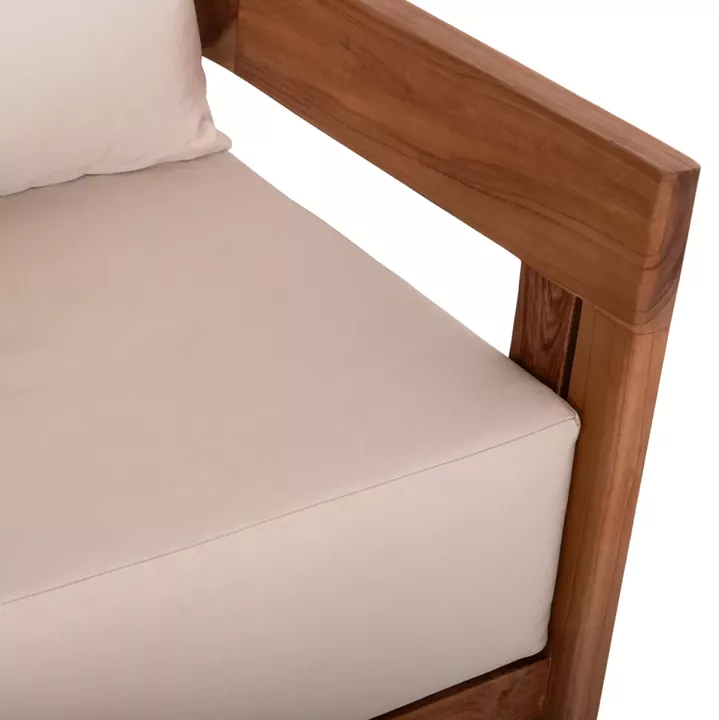 LOUNGE ARMCHAIR SERIES KIOTO HM6380 TEAK WOOD IN NATURAL COLOR 70x74x72Hcm.