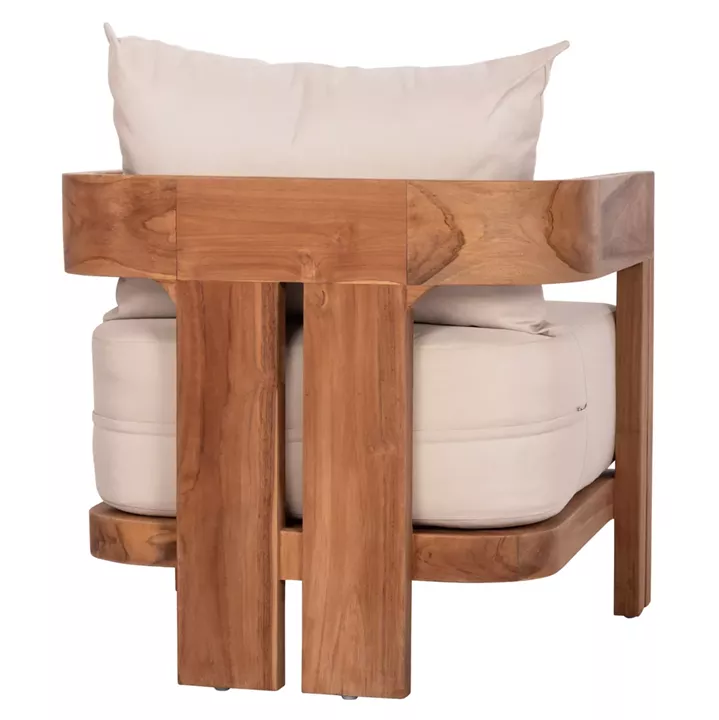 LOUNGE ARMCHAIR SERIES KIOTO HM6380 TEAK WOOD IN NATURAL COLOR 70x74x72Hcm.