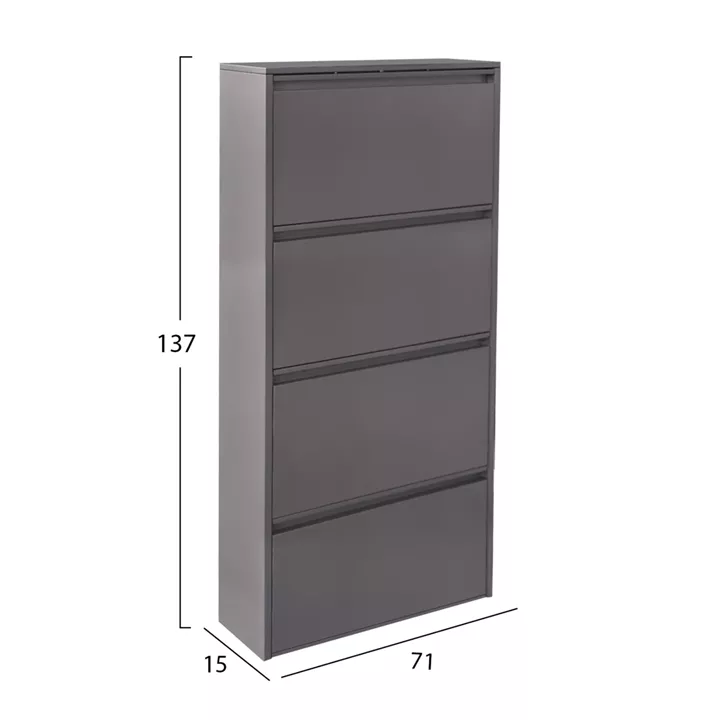 SET 2 SHOE CABINETS STARK HM10994.03 METAL IN ANTHRACITE--3+4 MAGNETIC DOORS