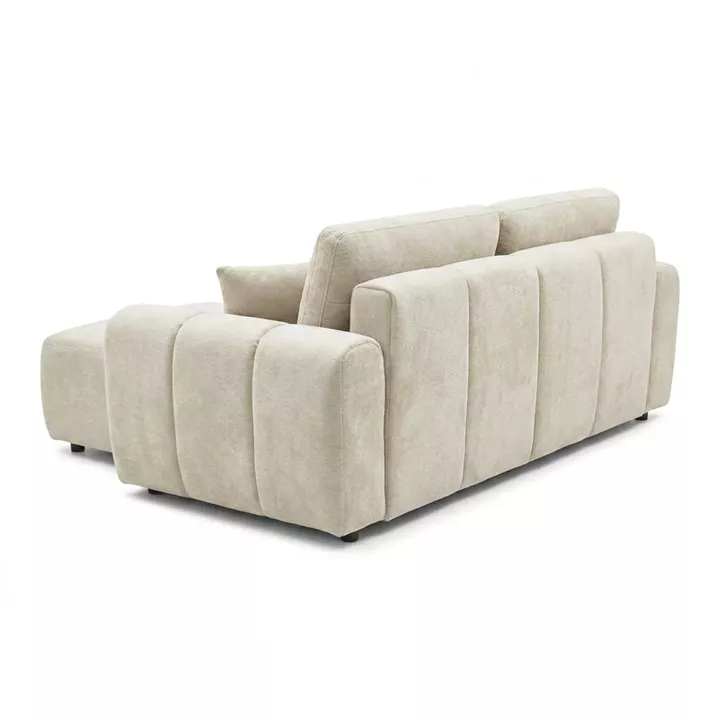 CORNER SOFABED REVERSIBLE GERT HM3349.02 BEIGE CHENILLE FABRIC 252x146x87Hcm.