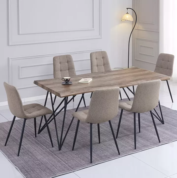 DINING SET 7PCS VIGOR HM21355 TABLE 180x90cm & 6 CHAIRS