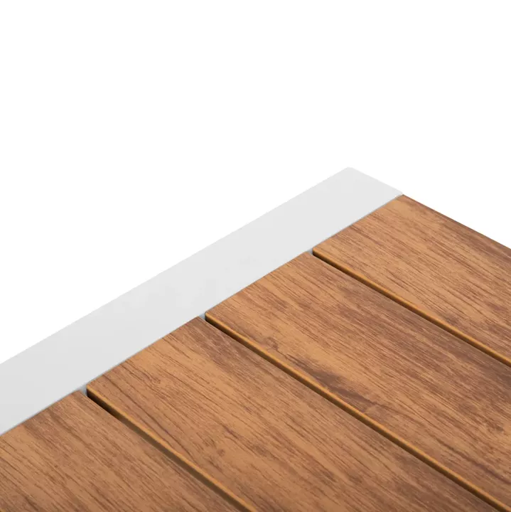 OUTDOOR DINING SET 5PCS MAGNET HM10997.01 ALUMINUM IN WHITE--POLYWOOD--P.E.ROPE
