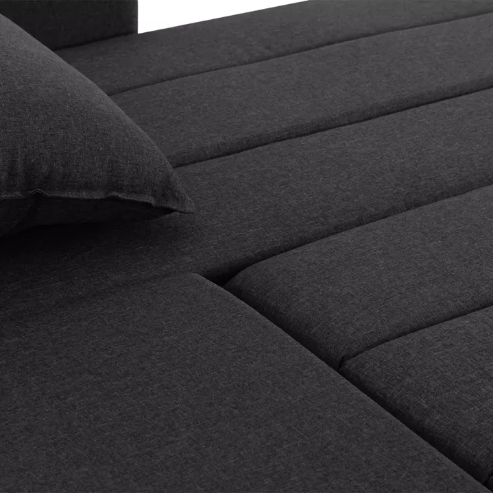 REVERSIBLE CORNER SOFA-BED FREDI HM3312.01 GREY FABRIC 220x167x85Hcm.