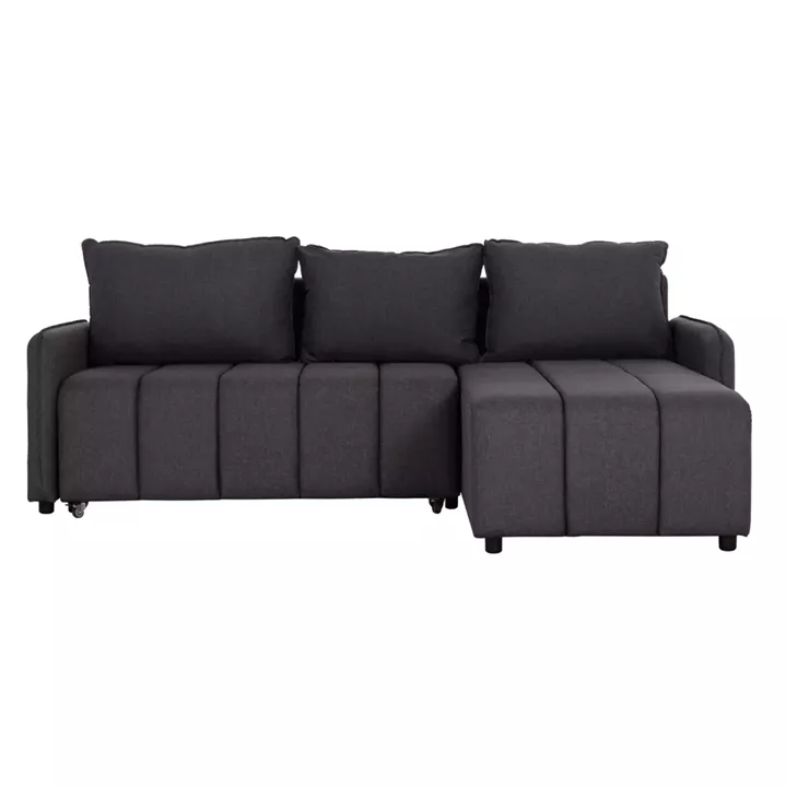 REVERSIBLE CORNER SOFA-BED FREDI HM3312.01 GREY FABRIC 220x167x85Hcm.