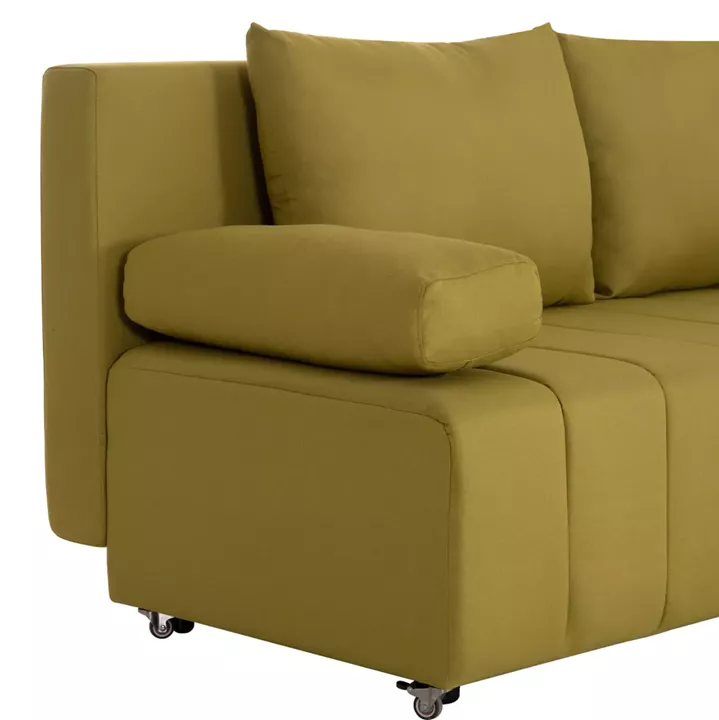 SOFA-BED 3-SEATER KEND HM3313.07 FABRIC IN LIGHT GREEN 188x85x82Hcm.
