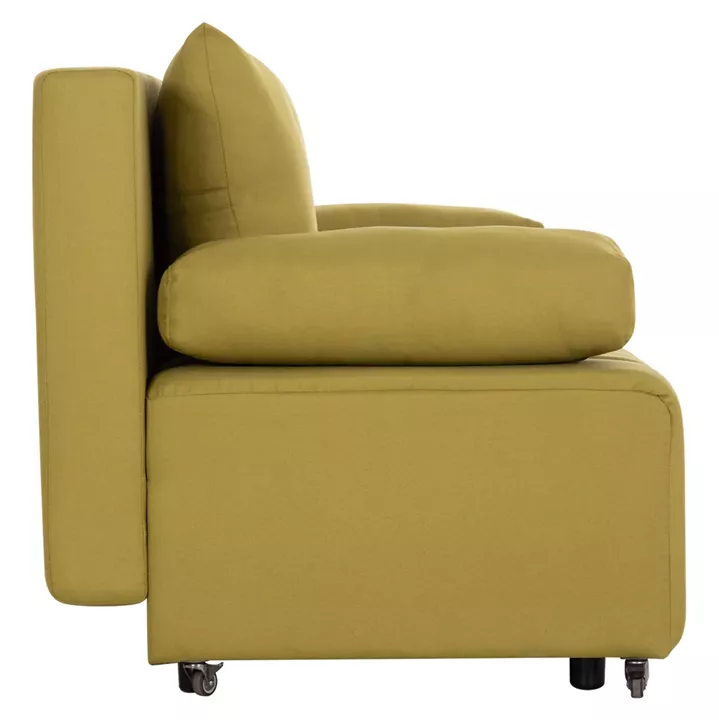 SOFA-BED 3-SEATER KEND HM3313.07 FABRIC IN LIGHT GREEN 188x85x82Hcm.