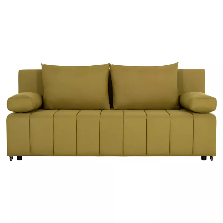 SOFA-BED 3-SEATER KEND HM3313.07 FABRIC IN LIGHT GREEN 188x85x82Hcm.