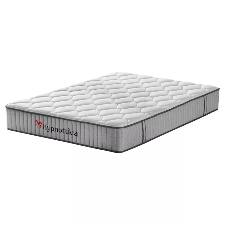 DOUBLE BED WITH MATTRESS ODALYS HM10761.01 VELVET IN GREY--FOR MATTRESS 150x200cm.