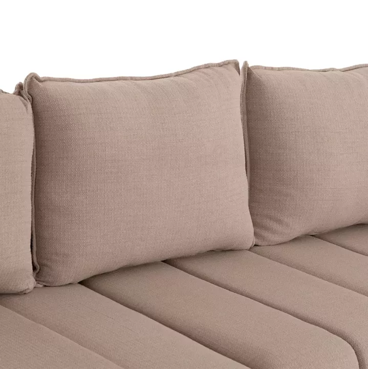 REVERSIBLE CORNER SOFA-BED FREDI HM3312.03 BEIGE FABRIC 220x167x85Hcm.