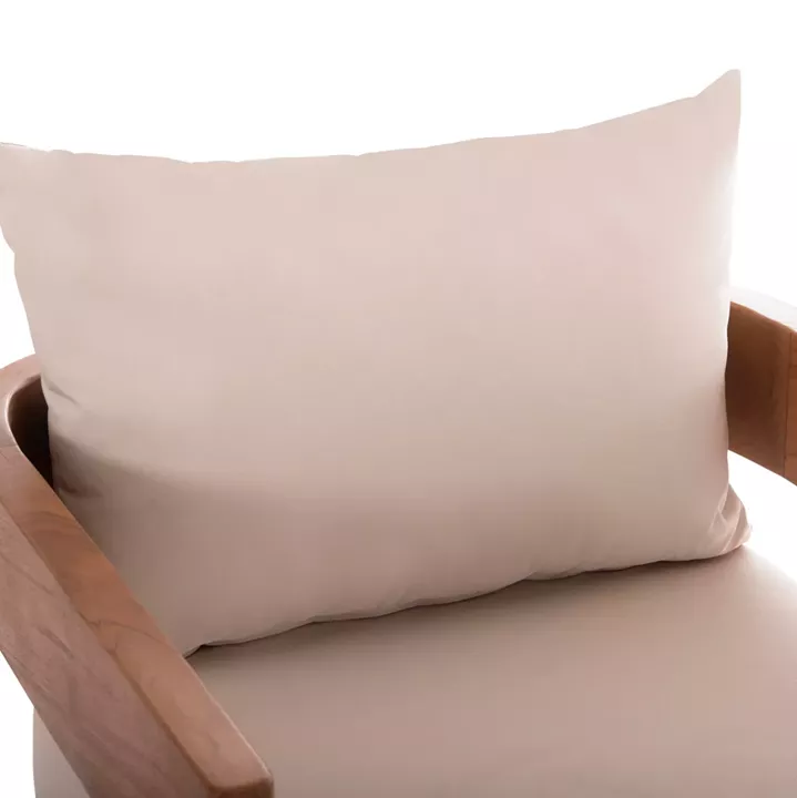 CHAISE LOUNGE WITH CUSHIONS SERIES KIOTO HM6385 TEAK WOOD IN NATURAL 165x70x64Hcm.