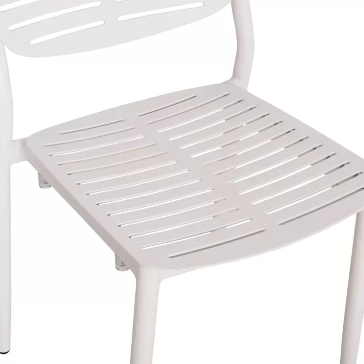 OUTDOOR DINING SET 7PCS  HM10999.01 WHITE ALUMINUM-POLYWOOD