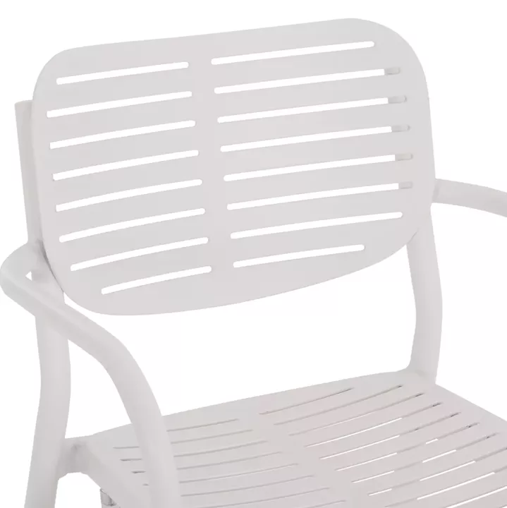 OUTDOOR DINING SET 7PCS  HM10999.01 WHITE ALUMINUM-POLYWOOD