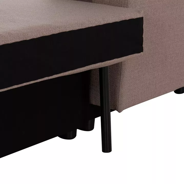 REVERSIBLE CORNER SOFA-BED FREDI HM3312.04 BROWN FABRIC 220x167x85Hcm.