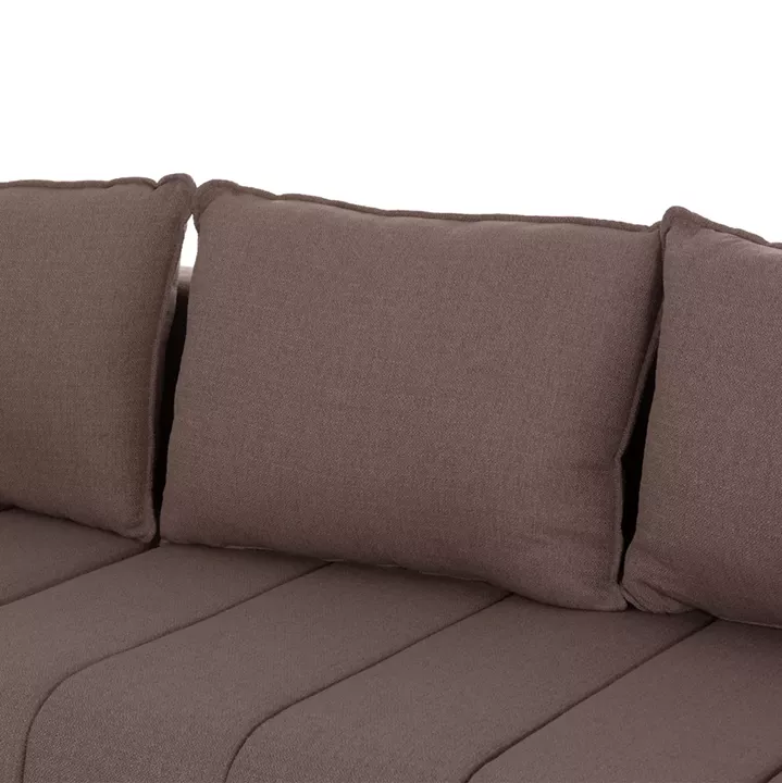 REVERSIBLE CORNER SOFA-BED FREDI HM3312.04 BROWN FABRIC 220x167x85Hcm.