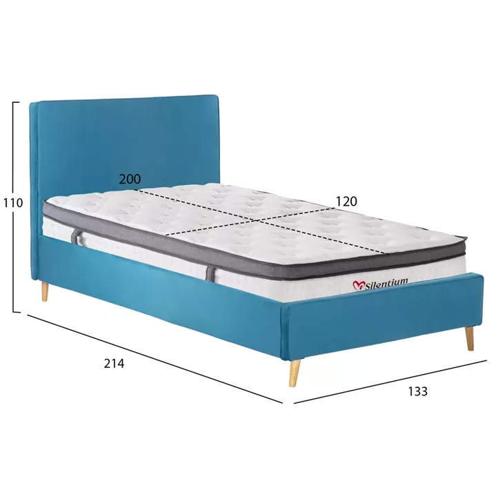 ΚΡΕΒΑΤΙ ΗΜΙΔΙΠΛΟ ΜΕ ΣΤΡΩΜΑ MAYLIN HM10802.01 ΒΕΛΟΥΔΟ ΤΙΡΚΟΥΑΖ--ΣΤΡΩΜΑ 120Χ200εκ