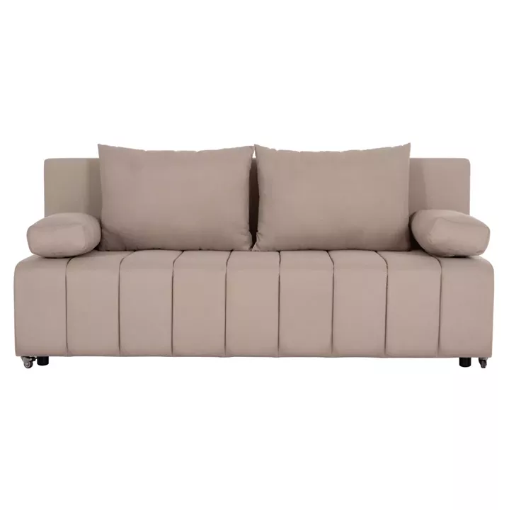 SOFA-BED 3-SEATER KEND HM3313.03 FABRIC IN LIGHT BEIGE 188x85x82Hcm.