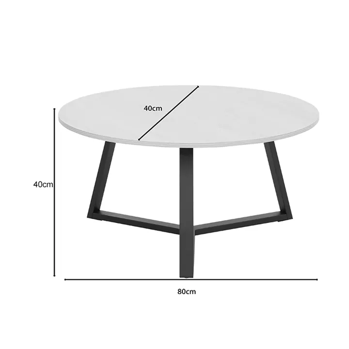 Berton pakoworld living room tables 2pcs in cappuccino with black metal