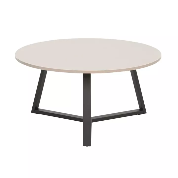 Berton pakoworld living room tables 2pcs in cappuccino with black metal