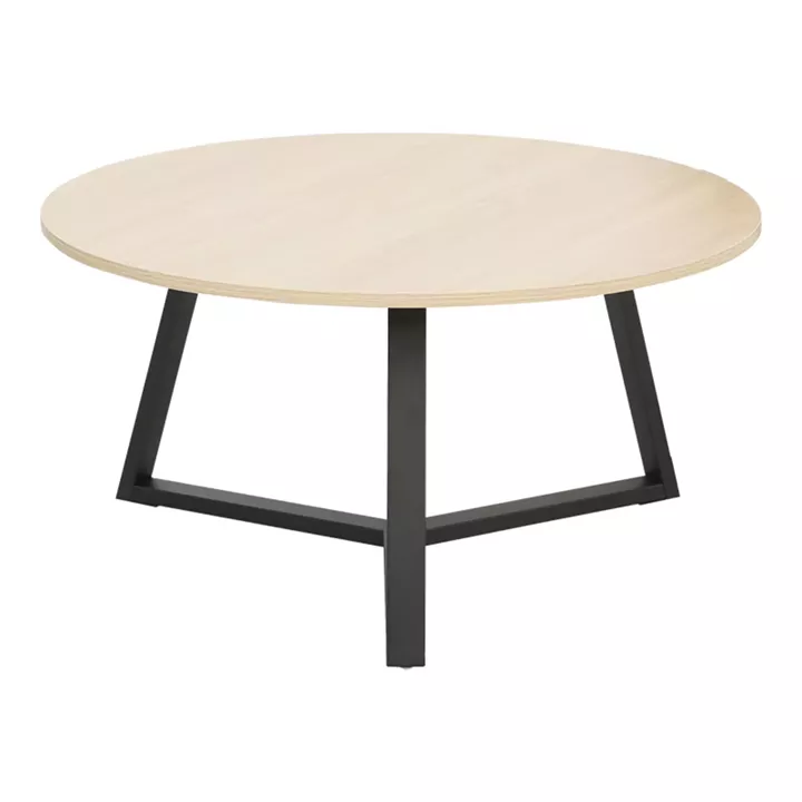 Berton pakoworld living room tables 2pcs in natural color with black metal