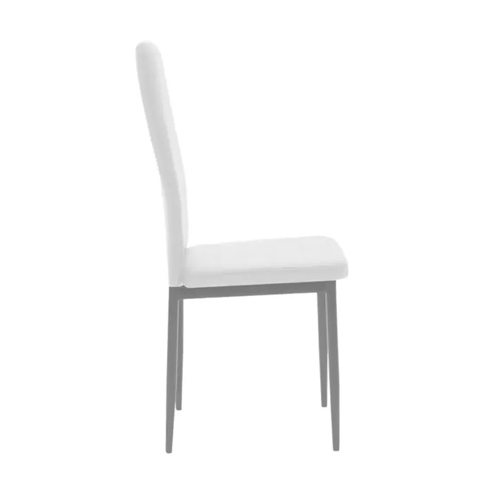 Dining Set with Chairs Parker beige Natali Table white 80x80x76cm Set of 5pcs
