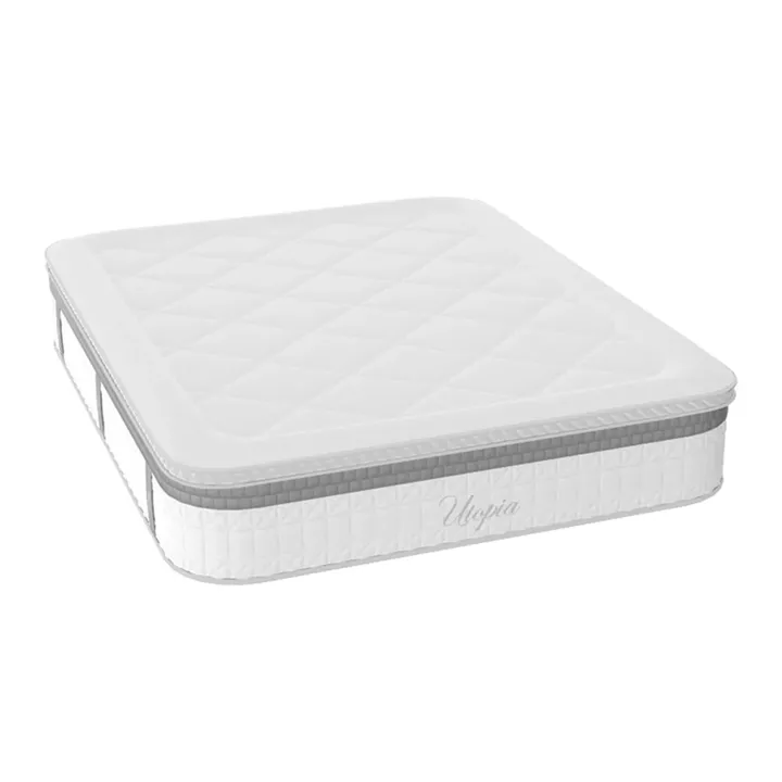 Bed with mattress Mozart Utopia pakoworld walnut 160x200cm