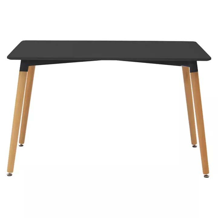 Dining Set with Chairs Julita grey Natali Table black 80x80x76cm Set of 5pcs