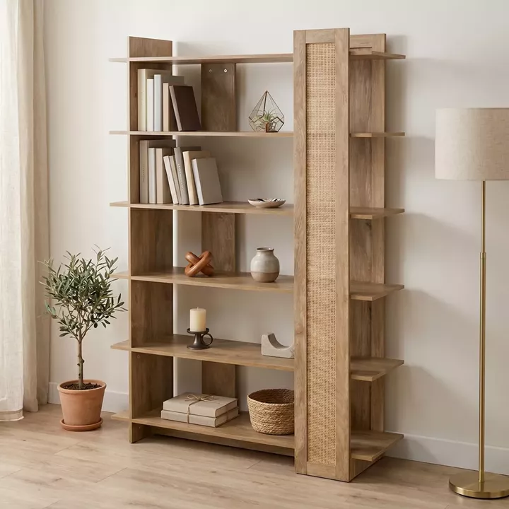 Bookcase Oslo pakoworld sonoma 100x32x146.5cm