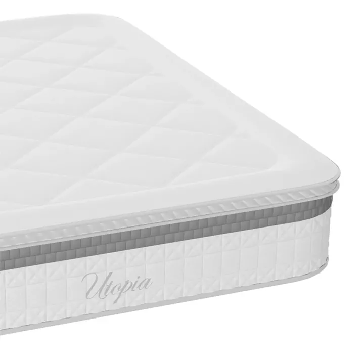 Bed with mattress Olympus Utopia pakoworld wenge 160x200cm