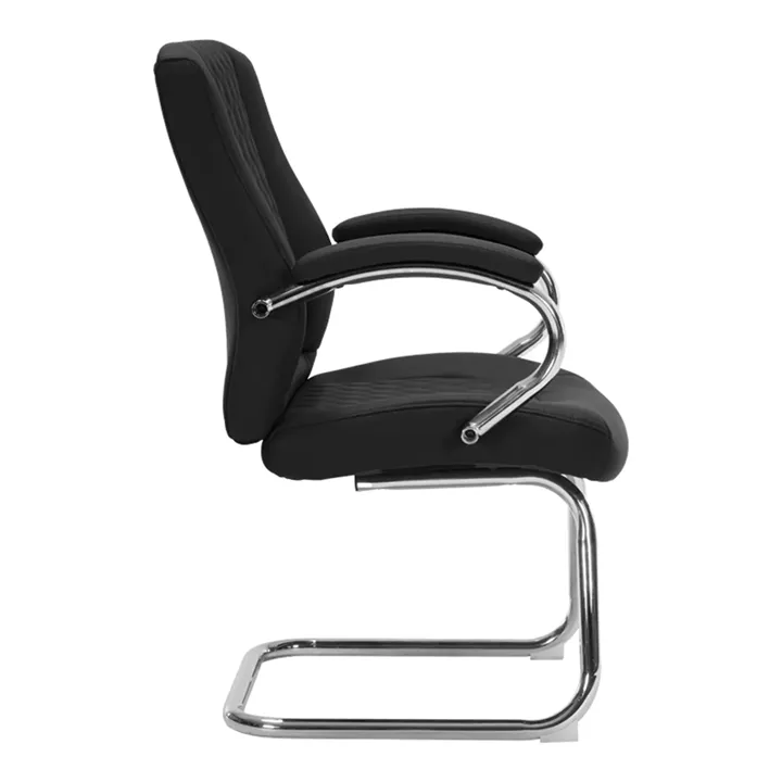 Visitor chair Thiodore pakoworld black PU 67x49.5x100cm