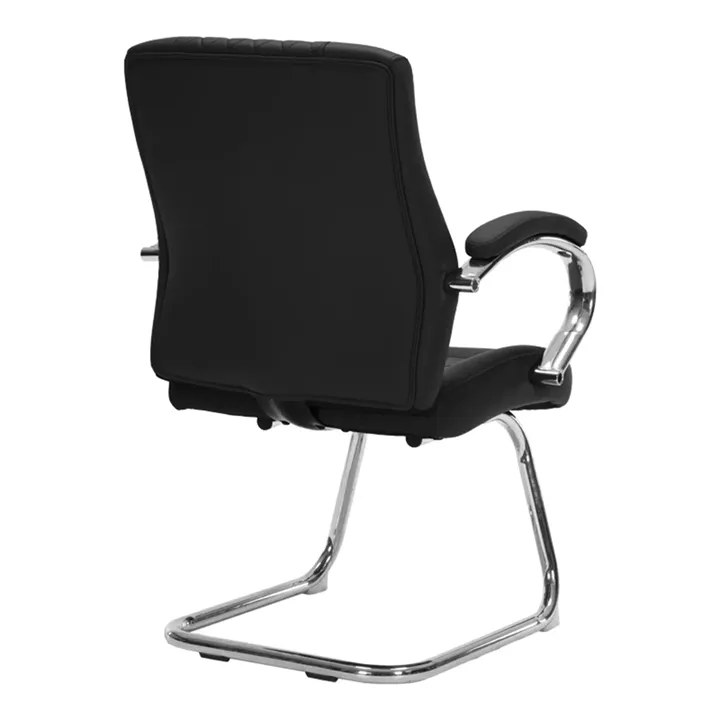 Visitor chair Thiodore pakoworld black PU 67x49.5x100cm