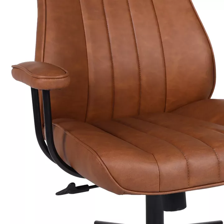 Manager's office chair Philareti pakoworld brown PU 74x71.5x108-118cm