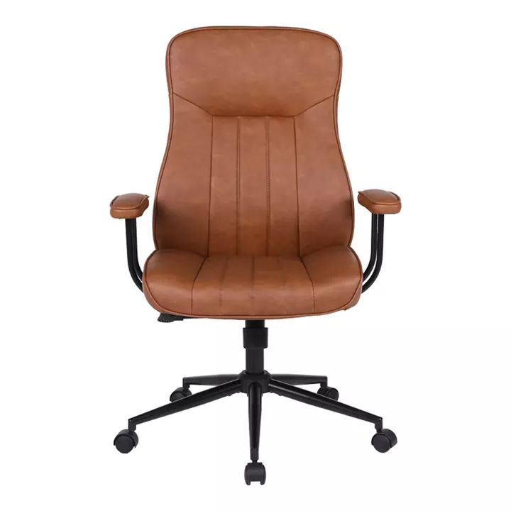 Manager's office chair Philareti pakoworld brown PU 74x71.5x108-118cm